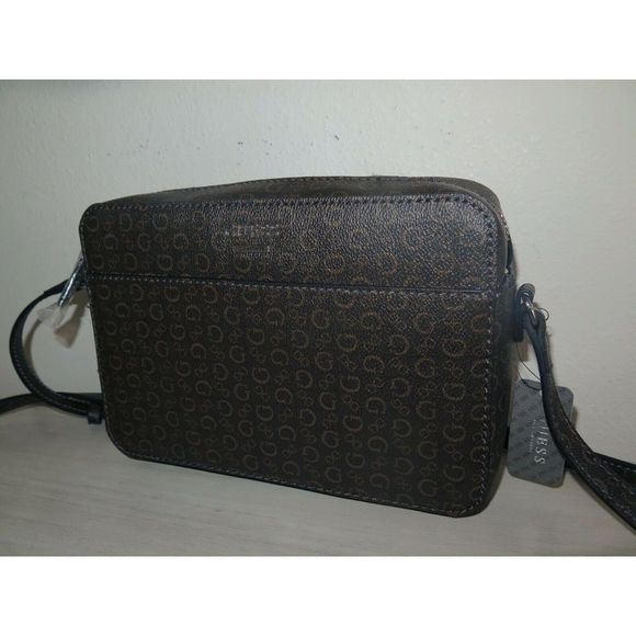 Guess SV750570 Campos Mini Natural Brown Signature Logo Crossbody Shoulder Bag - Picture 5 of 12